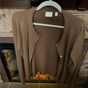 Cyrus Tan Cardigan Sweater